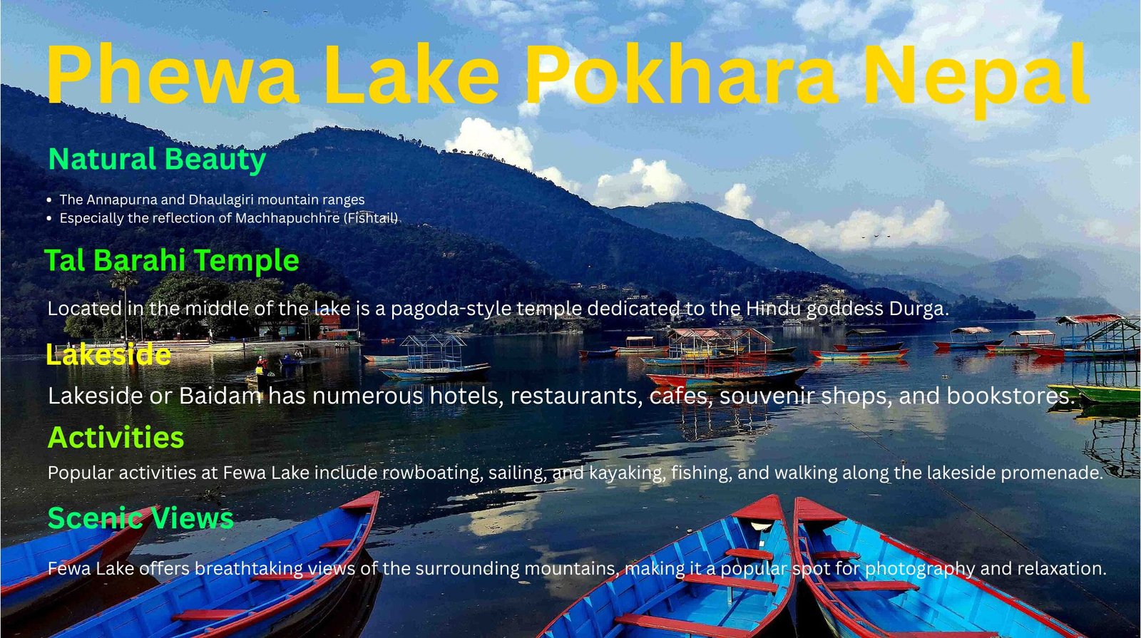 What can you enjoy in Phewa Lake?